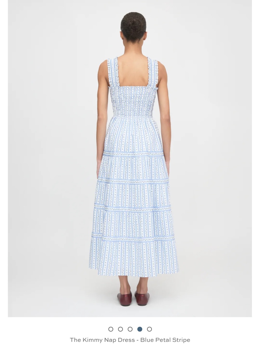 Hill House- The Kimmy Nap Dress - Blue Petal Stripe - Picture 3 of 5